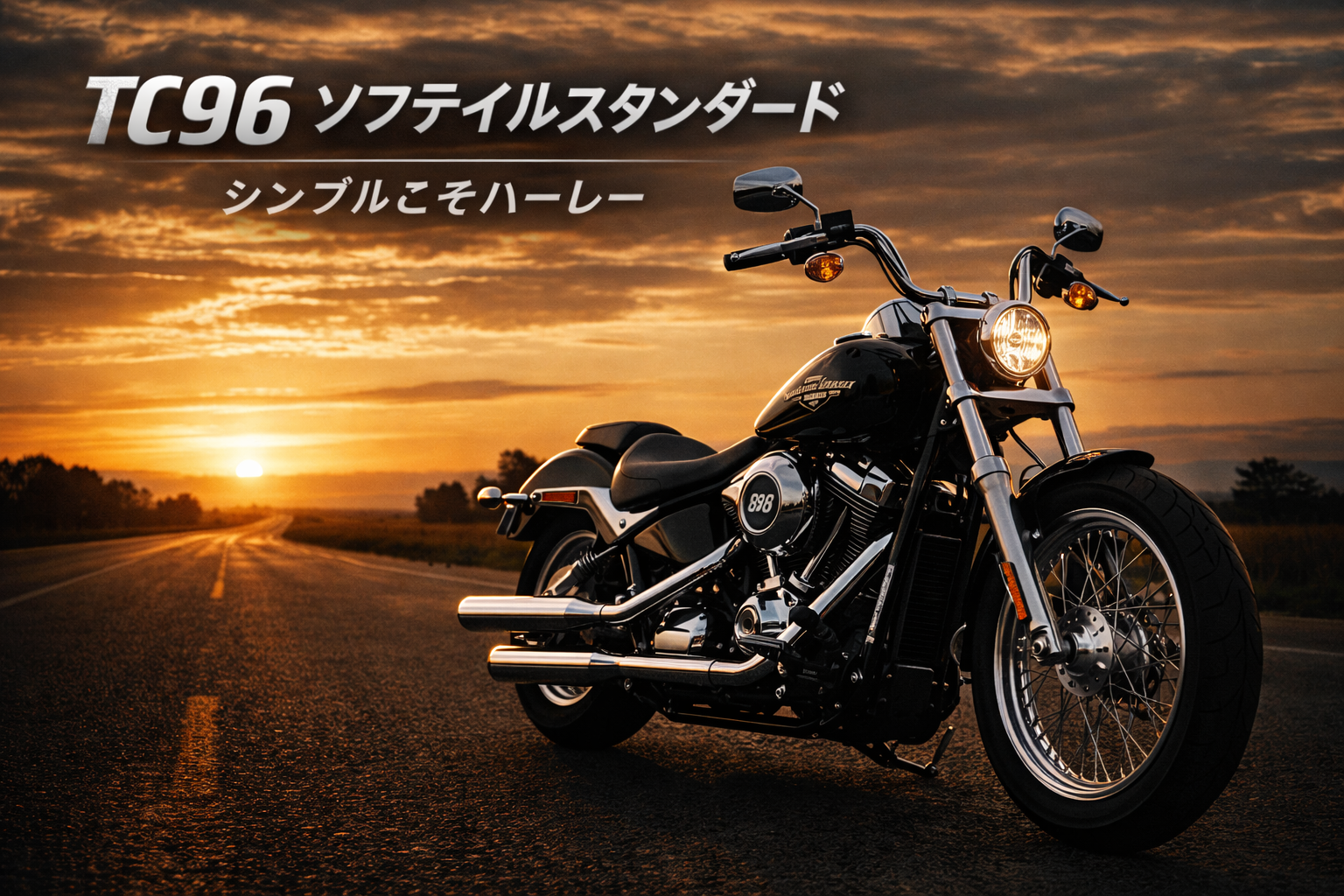 Twin Cam96エンジンを搭載したハーレーソフテイルスタンダード