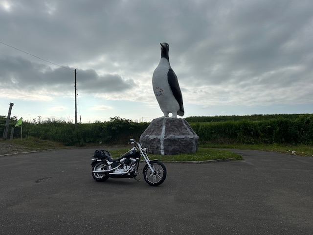 オロロンラインの海岸道路とVツインバイクの北海道ツーリング